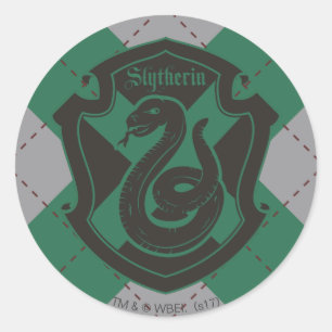 Pegatina Redonda Harry Potter Escudo de Orgullo de la Casa Slythe