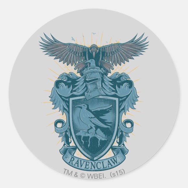 Pegatina Redonda Harry Potter | Escudo de Ravenclaw (Anverso)