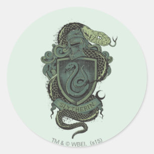 Pegatina Redonda Harry Potter    Escudo de Slytherin