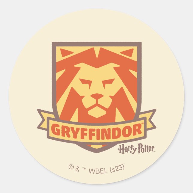 Pegatina Redonda HARRY POTTER™ | Escudo estival Magic GRYFFINDOR™ (Anverso)