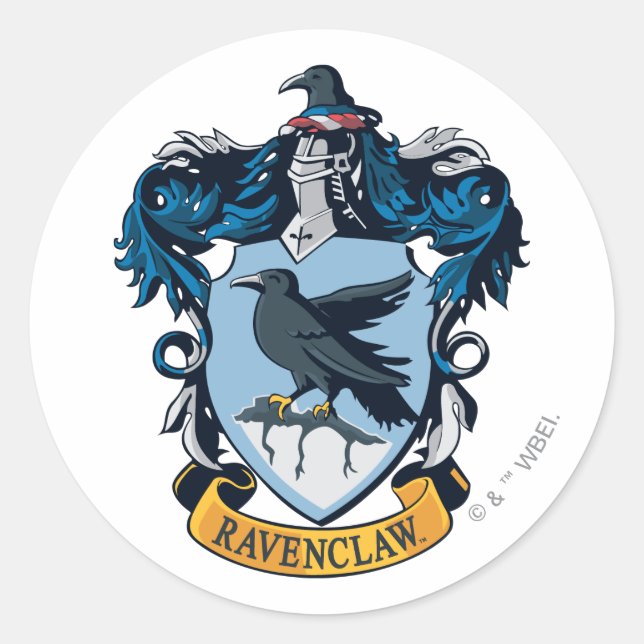 Pegatina Redonda Harry Potter | Escudo Gótico Ravenclaw (Anverso)