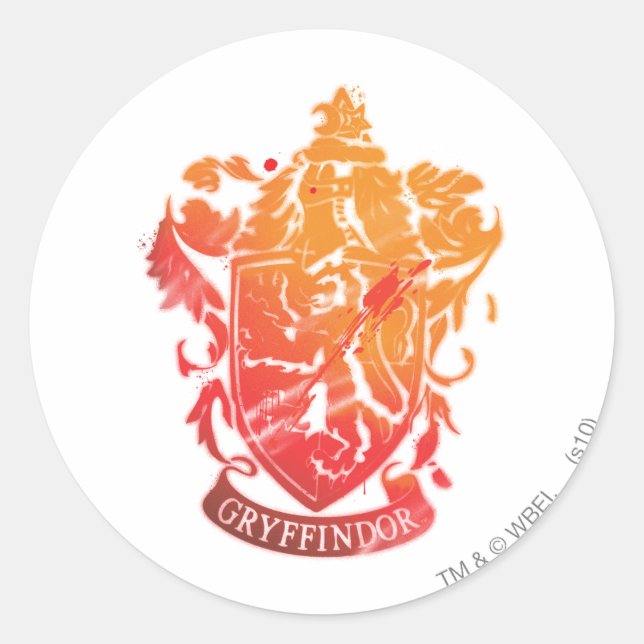 Pegatina Redonda Harry Potter| Escudo Gryffindor - Desmentido (Anverso)