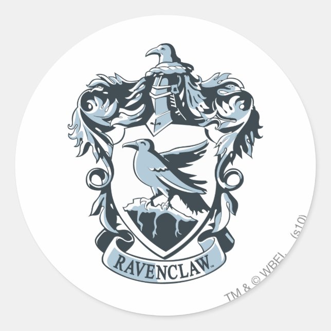 Pegatina Redonda Harry Potter | Escudo moderno de Ravenclaw (Anverso)