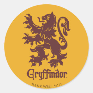 Pegatina Redonda Harry Potter   Gryffindor Lion Graphic