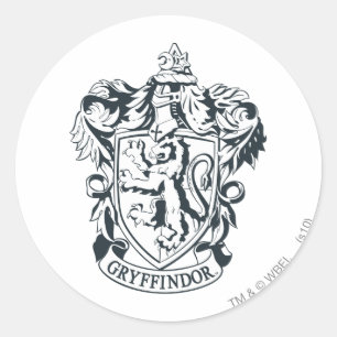 Pegatina Redonda Harry Potter   Gryffindor Stencil Sketch