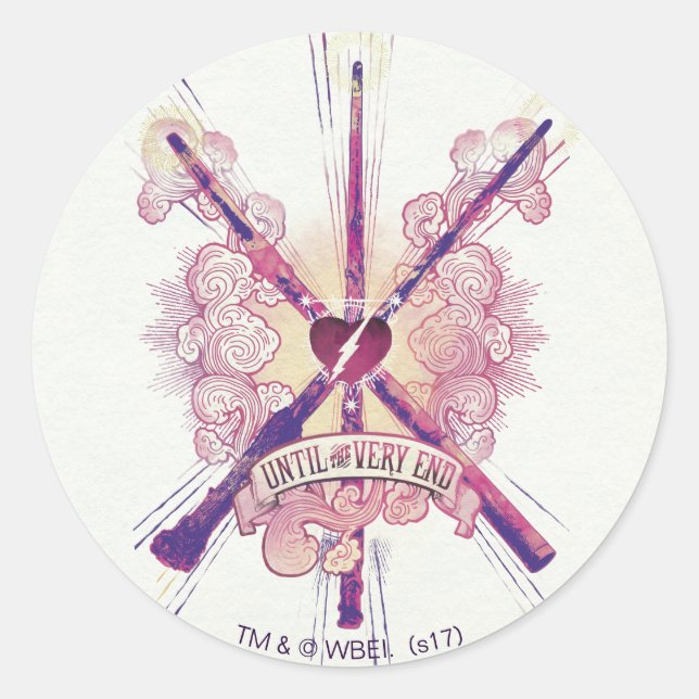 Pegatina Redonda Harry Potter | Hasta el Mismo Final (Anverso)