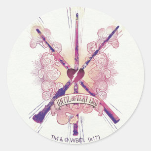 Pegatina Redonda Harry Potter   Hasta el Mismo Final