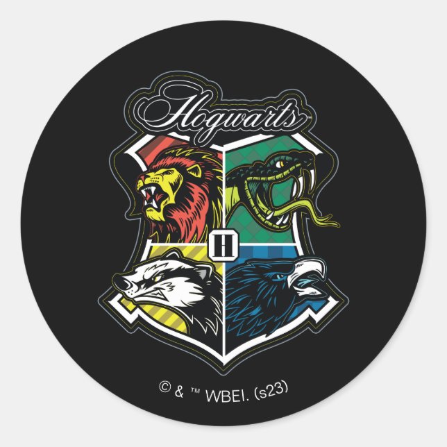 Pegatina Redonda HARRY POTTER™ | HOGWARTS™ Badge atlético (Anverso)