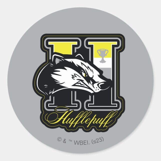 Pegatina Redonda HARRY POTTER™ | HUFFLEPUFF™ Badge atlético (Anverso)