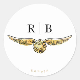 Pegatina Redonda Harry Potter Magical Watercolor Wedding