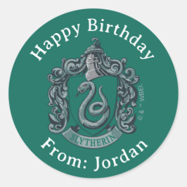 Pegatina Redonda Harry Potter | Slytherin Crest Green