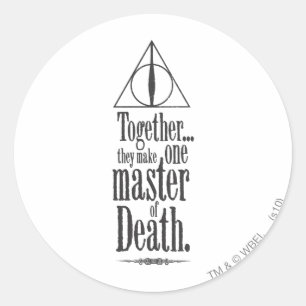 Pegatina Redonda Harry Potter Spell   Maestro de la Muerte