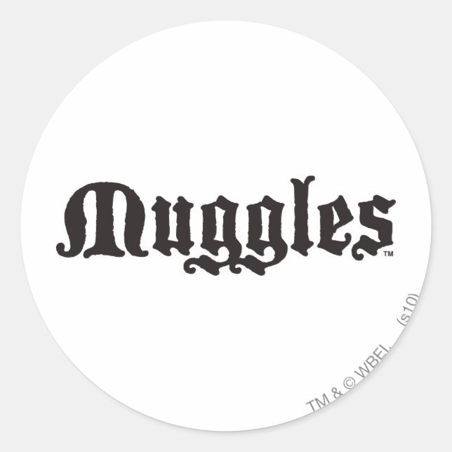 Pegatina Redonda Harry Potter Spell | Muggles (Anverso)