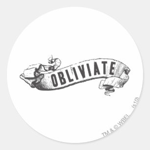 Pegatina Redonda Harry Potter Spell   Obliviar