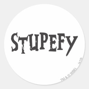 Pegatina Redonda Harry Potter Spell   Stupefy Stunning Spell