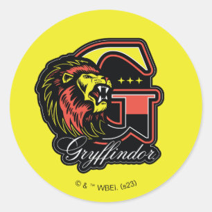 Pegatina Redonda HARRY POTTER™   Tarjeta deportiva GRYFFINDOR™