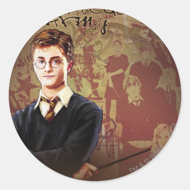 Pegatina Redonda HARRY POTTER Y EL ORDEN DEL Collage PHOENIX™ (Anverso)
