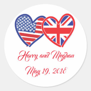 Pegatina Redonda Harry y Meghan