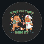 Pegatina Redonda Has Intentado Ichar A Navidades De Ti Enfermera Gi<br><div class="desc">Has Intentado Ichar Navidades De Ti Enfermera Gingerbread Nicu</div>