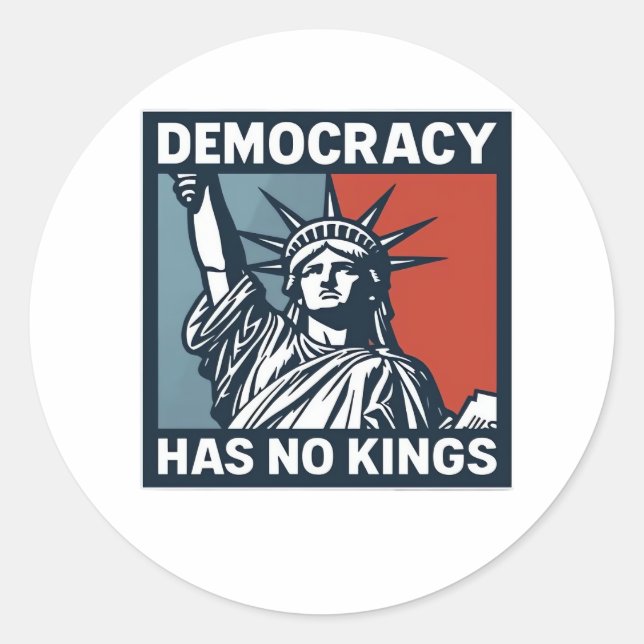 Pegatina Redonda Has No Kings (Anverso)