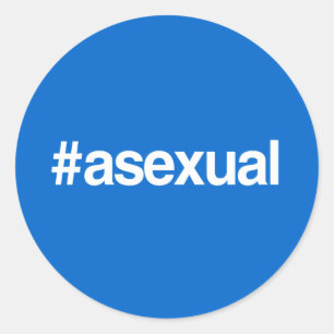PEGATINA REDONDA HASHTAG ASEXUAL