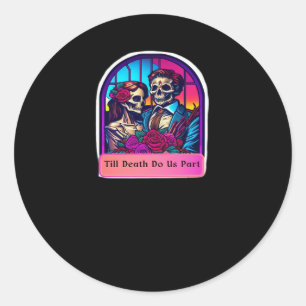 Pegatina Redonda Hasta que la muerte nos separe Clásico