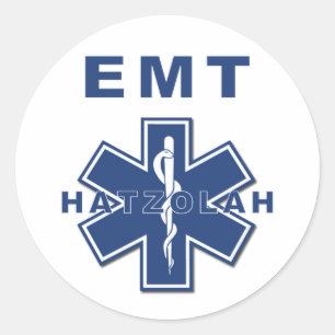Pegatina Redonda Hatzolah EMS