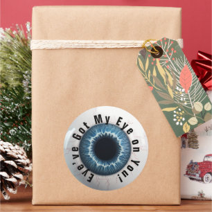 Pegatina Redonda 👁️ Haunted Halloween Captura de ojos