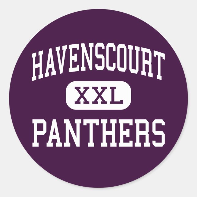 Pegatina Redonda Havenscourt - Panthers - Junior - Oakland (Anverso)