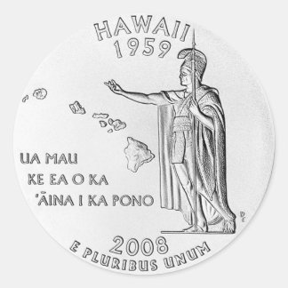 Pegatina Redonda Hawái