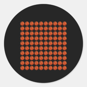 Pegatina Redonda Hawai Hibiscus Basketball Hawaii Lover Beach Al