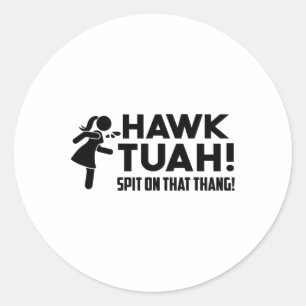 Pegatina Redonda Hawk Tush Escupó Esa Parodia Viral De Las Eleccion