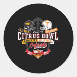 Pegatina Redonda Hawkeyes Vs Tennessee Volunteers Citrus Bowl 2024