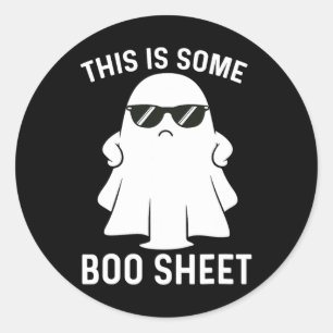Pegatina Redonda ¿Hay hombres de disfraces de Halloween fantasma?