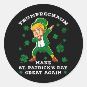 Pegatina Redonda Haz de nuevo genial el día de San Patricio Diverti