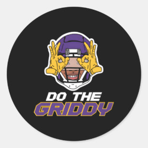 Pegatina Redonda Haz El Griddy Griddy Dance Football