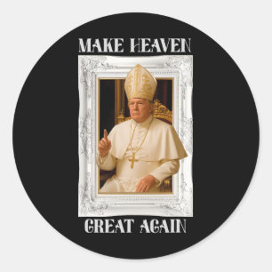 Pegatina Redonda Haz que el Vaticano sea grande otra vez Funny Papa