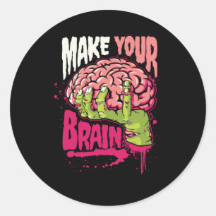 Pegatina Redonda Haz tu cerebro