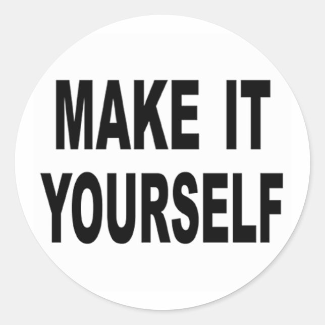 Pegatina Redonda Hazlo tú mismo Pegatinas Personalizados (Anverso)