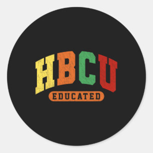 Pegatina Redonda Hbcu Historia negra educada estudiante Junetdecil