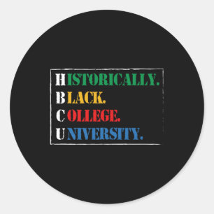 Pegatina Redonda Hbcu Históricamente Black College Y