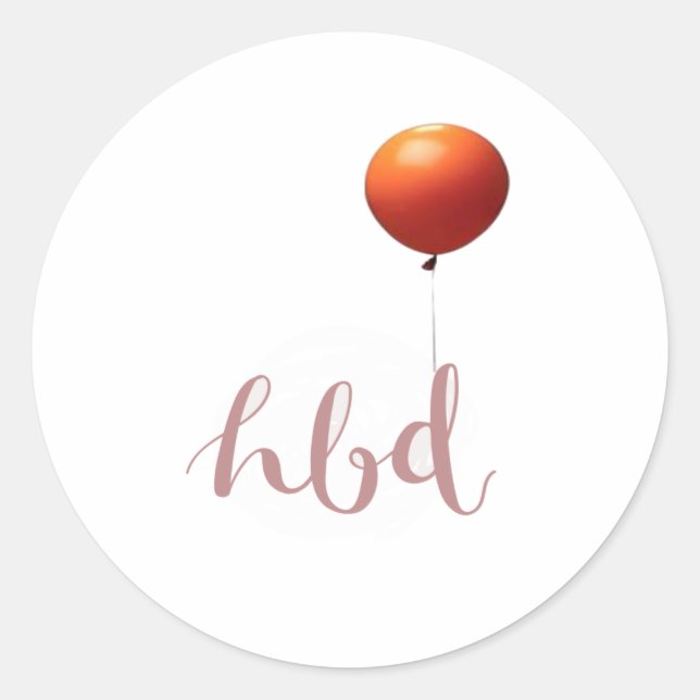PEGATINA REDONDA HBD (Anverso)