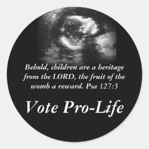 Pegatina Redonda He aquí que los niños son patrimonio