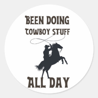 Pegatina Redonda He estado haciendo cobardes todo el día