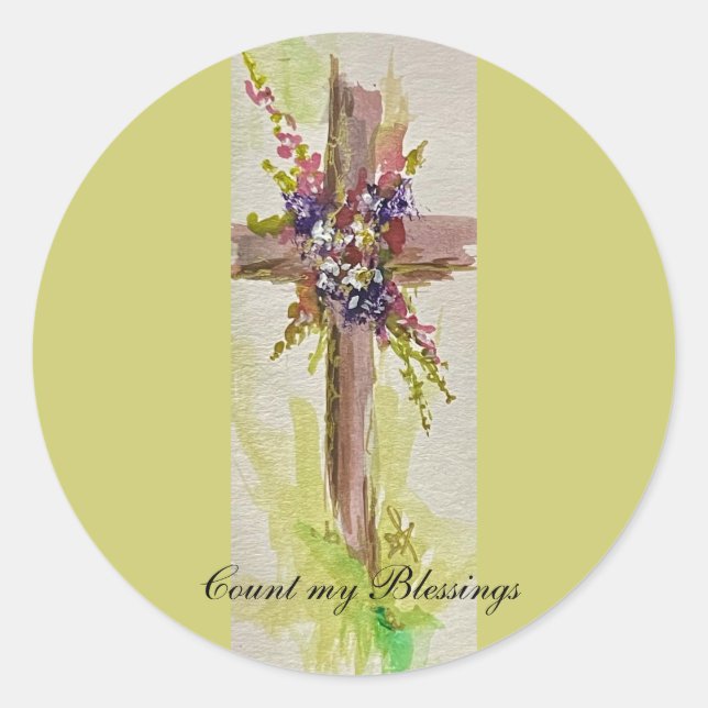 Pegatina Redonda He is Risen Stickers (Anverso)