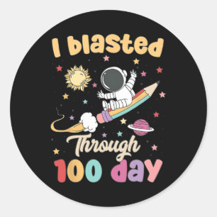 Pegatina Redonda He pasado por 100 días - 100 días de clases