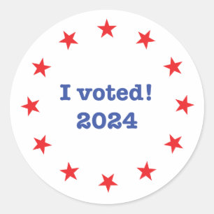 Pegatina Redonda ¡He votado! 2024