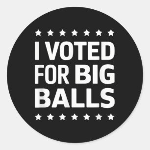 Pegatina Redonda He votado por Big