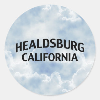 Pegatina Redonda Healdsburg California
