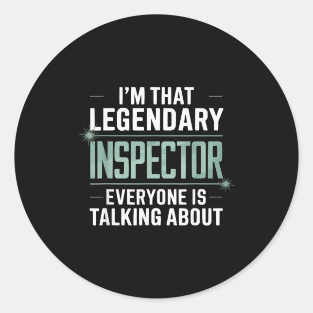 Pegatina Redonda Health Inspector Job Profession Public Health _1  (Anverso)